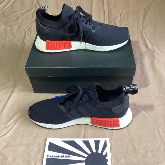 Adidas NMD R1 Black Lush Red 2015 S79168 Men's Size 10.5 - Picture 3 of 6